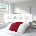 Kotton Culture 1 Pc Twin Size Duvet Cover Only -100% Egyptian Cotton Sateen 600 Thread Count Ultra Soft Premium Durable Comforter Cover Zipper Closure & Corner Ties (Snow Red, Twin/Twin XL 68" X 90")