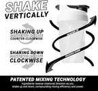HELIMIX 1.5 Vortex Blender Shaker Bottle Holds upto 28oz | No Blending Ball or Whisk | USA Made | Portable Pre Workout Whey Protein Drink Shaker Cup | Mixes Cocktails Smoothies Shakes | Top Rack Safe