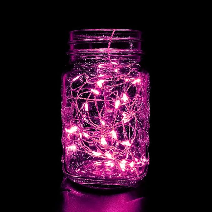 66Ft 200 LED Pink Fairy Lights Plug in, Waterproof String Lights Outdoor & Indoor 8 Modes with Timer Bedroom Decor, Christmas Light Bedroom Decor, Twinkle Light for Girl's Room Mom Mother's Day