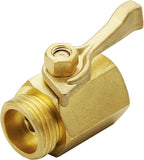 Lifynste Heavy Duty Brass Garden Hose Shut Off Valve, 3/4 Inch, 2 Sets