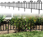 4-Piece Lawn and Flower Bed Edging - Modular No-Dig Plastic Fencing for Garden Border - Interlocking Fence for Landscaping by Pure Garden (Black)