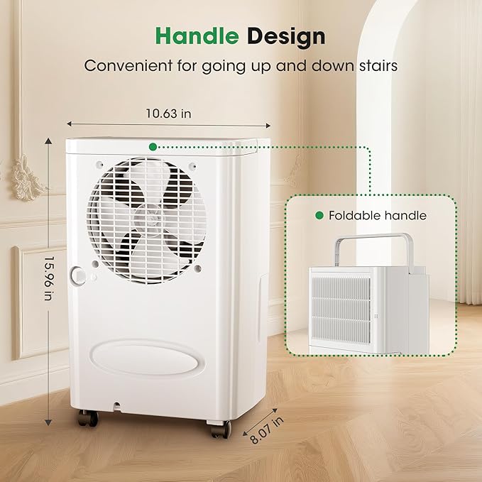 2,500 Sq.Ft Dehumidifier with Drain Hose, 30 Pints Dehumidifiers for Basement Bedroom Bathroom Large Room Home – Smart Humidity Control, 3 Modes, Dry Clothes, 24H-Timer, Auto Defrost