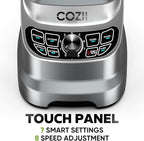 COZII Professional Plus Blender,2000W Peak Watts,Countertop Blenders for Kitchen, 64 Oz Pitcher/21-Oz To-go Cup,7 Preset Programs and Total Crushing Technology for for Smoothies Ice and Frozen Fruit