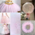 Light Pink Tulle Fabric Rolls 54 Inch by 20 Yards Tulle Bolt Spool for Wedding Decorations DIY Tutu Baby Shower Table Skirt Ceiling Decor Birthday Party Craft Supplies