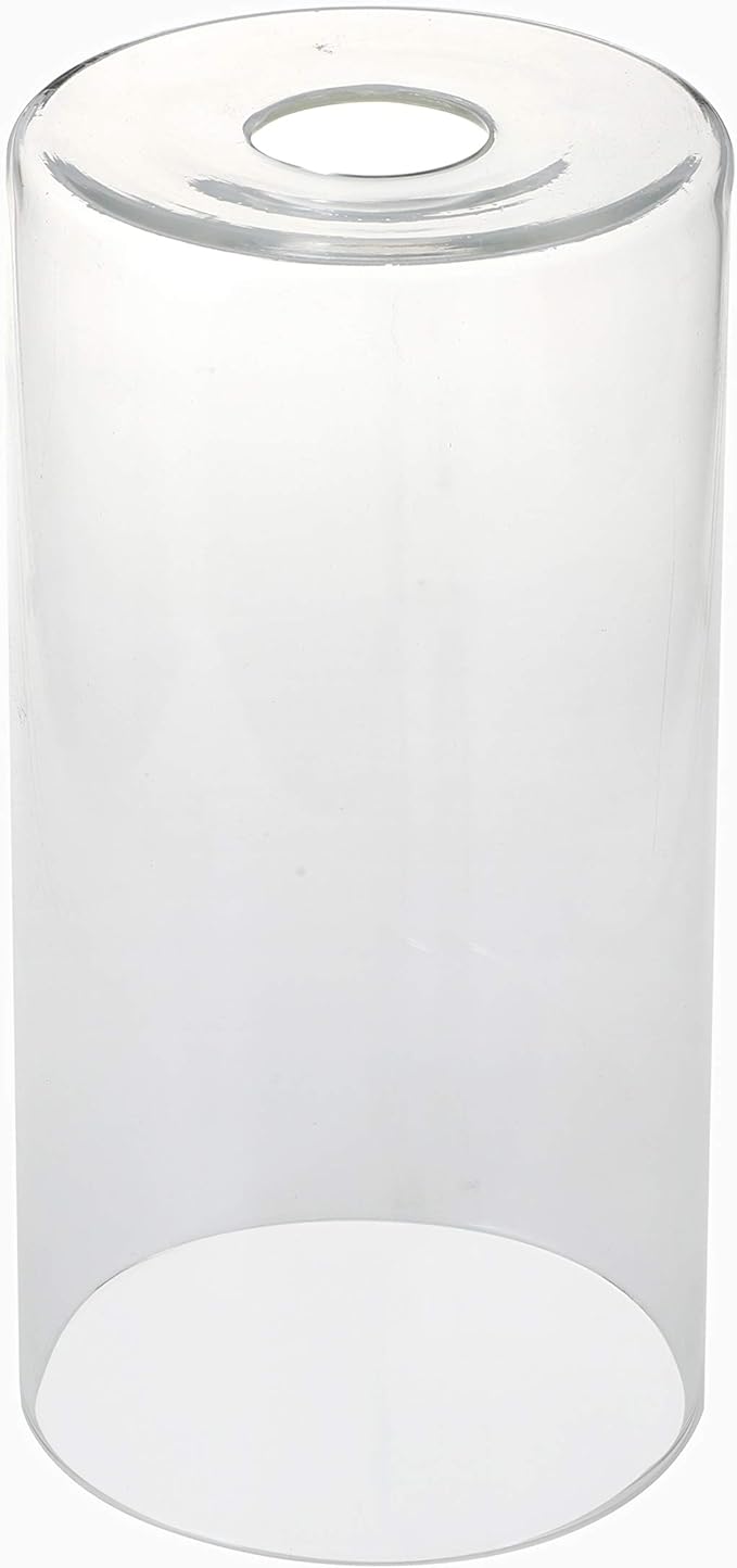 GoLucky Glass Cylinder Shade Accessory - Glass Lamp Fixture Shade Replacement - 1-5/8 Inch Fitter - 3.5"(D) x 5"(H)