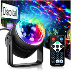 Party Disco Ball Dj Dance Lights Disco Strobe Rave Sound Activated Projector Effect Stage Light Remote Control for Birthday Xmas Wedding Bar Kids Christmas Glow Party