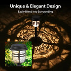 XMCOSY+ Solar Pathway Lights Outdoor, High Lumens LED Garden Lights with 2 Lighting Modes, Solar Powered Light, IP65 Waterproof Auto ON/Off for Yard Walkway Driveway Decor (Warm & Cool White)