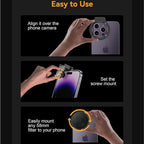 Fotorgear Camera Lens Filter,67mm Universal Phone Polarizer Filter Professional Photography for Camera Lens 67mm Clip On Filters CPL ND Black Mist Gold Streak for iPhone Xiaomi Huawei(CPL)