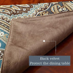 Luxury Vintage Design Table Runners 108 inches long Embroidery Jacquard Fabric with Multi-Tassels table runners for Dining Room Dresser Wedding holiday Party fireplace Decorations (Coffee, 12X108inch)