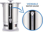 SYBO SR-CP-50B Commercial Grade Stainless Steel Percolate Coffee Maker Hot Water Urn for Catering, 50-Cup 8 L, Grey