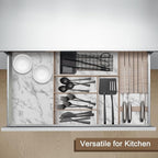 OcePor Non-Adhesive Drawer and Shelf Liner 24IN x 20FT，Non Slip Cabinet and Cupboard Liner, Kitchen Cabinet Liners for Shelves, Waterproof Drawer Shelf Liners for Cabinets/Bathroom Cupboard, Marble