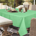 Outdoor Tablecloth Wrinkle-Free Stain Resistant Waterproof Polyester Fabric Table Cover with Zipper Umbrella Hole for Picnic/Party/Dinner/Patio Garden(60×84inch,Zippered,Kelly Green)