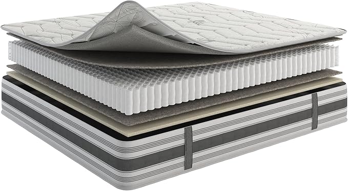 Sweet Home Stores Meditate 12" Queen Hybrid Mattress – Firm Support, Pocket Coils, Fiberglass-Free, CertiPUR-US® Certified, Reduced Heat Build Up, Antistatic Cover, Made in USA, Bed in a Box