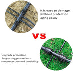 Barbed Tee Irrigation Fittings 1/2 Inch to 1/4 Inch Drip-proof Fitting for Irrigation Pipe (1/2'' ID x 0.60''-0.63'' OD) 6-Way-20 PCS