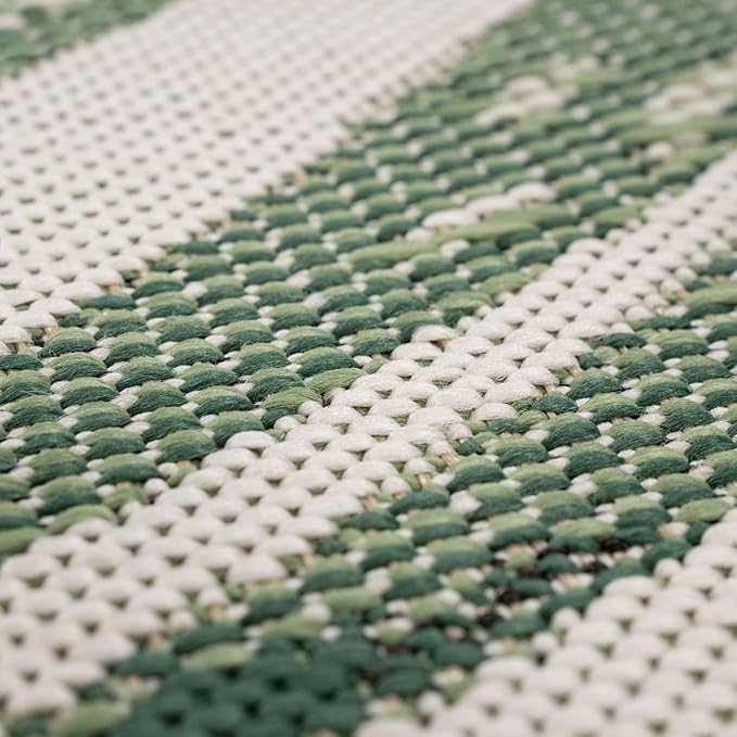 Paco Home Outdoor Rug Beige Green with Floral Palm Leaf Design Waterproof, Size: 7'10" x 11'2"