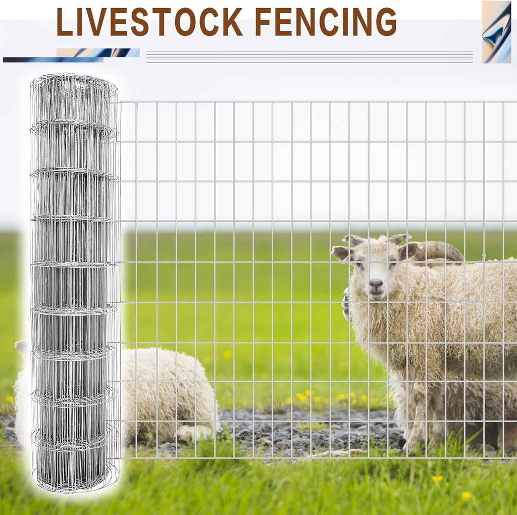 Tongmo 4 ft x 100 ft Galvanized Welded Wire Fence, 16GA Garden Chicken Wire Fence Roll, Mesh Size 2" x 4"Hardware Cloth, Ideal for Yard Protection and Poultry Netting