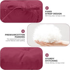 Porch Swing Cushions,Outdoor Cushions 3 Seater Replacement with Backrest, Waterproof Thickened Bench Cushion with Ties for Porch, Patio,Outdoor, Backyard and Garden (Wine Red 47 * 40 in)