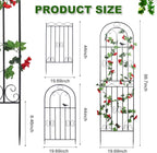 2 Pack 86.7" H x 19.7" W Metal Garden Trellis with Black Coating, Wire Lattice Grid Panel for Climbing Plants Outdoor Roses Vine Cucumbers Vegetables Flower Support