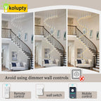 150in High Ceiling Chandelier for Foyer Entrance 36-Light Crystal Silver Chandelier Light Fixture Large Ceiling Light for Living Room Staircase Hallway Dining Room