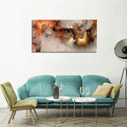 YYYYHPP YP1075 Abstract Clouds Modern Wall Art Decor Orange Abstract Poster Art abstract wall art for living room Bedroom Kitchen Home and Office Wall Decor