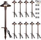 Landscape Path Lights Wired, 3 Lighting Modes LED 12V Low Voltage Pathway Lights, Outdoor Waterproof, 5W 150LM ORB Aluminum for Driveway Yard 10 Pack