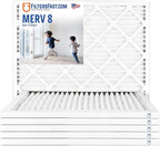 Filters Fast 18x30x1 Air Filter MERV 8, 1" AC Furnace Air Filters, Made in the USA, Actual Size: 17.75"x29.75”x0.75”, 6 Pack