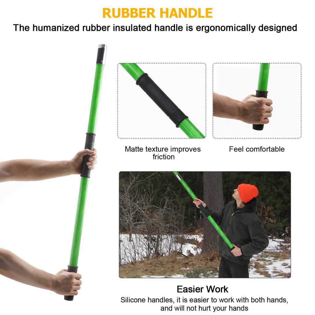 27 Feet Tree Pole Pruner Manual Branches Trimmer Tree Branch Garden Tools Loppers Hand Pole Saws Extendable Height Adustable System for Sawing and Shearing