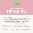 GreenLife Nonstick 12” (5QT) All in One Deep Skillet Wok with Lid, PFAS-Free Non-Toxic Ceramic Multi-Purpose Pan, Induction, All Stovetop, Egg, Stir Fry, Saute, Stay Cool Handle, Pink