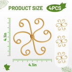 4PCS Iron Monstera Support, Uniquely Designed Plant Support Stakes for Indoor Plants, Stable Plant Stakes and Supports, Turtle Shell Bamboo Clamp Set for Thriving Growth