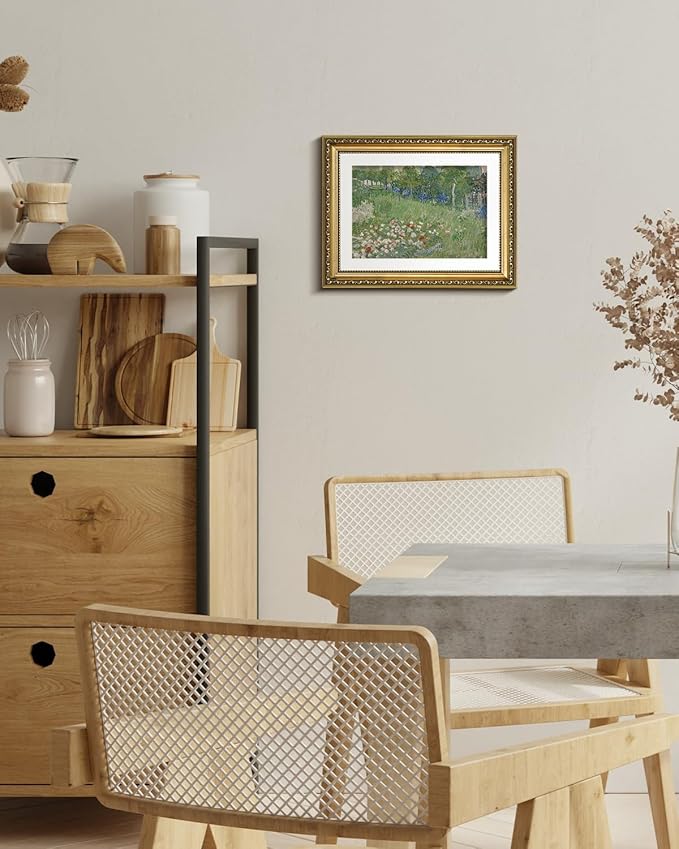 VIYYIEA Gold Framed Wall Art Canvas Print Home Decor Flower Wall Decor Van Gogh Wall Art Vintage Botanical Garden Prints House Decor Floral Paintings Wall Pictures for Living Room Bedroom 11x14in