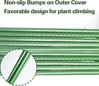 Garden Stakes 4ft, Metal Plant Stakes 48 inch, Sturdy Plant Support for Climbing Plants, Tomatoes, Beans, Cucumbers, Peppers, Flowers, Potted, Strengthen and Stem to Grow Better