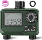BN-LINK Sprinkler Timer Outdoor - 2 Zone Programmable Water Timer with Rain Delay, Automatic Irrigation System for Lawns & Garden Hoses - Waterproof Manual Controller with Large LCD Display