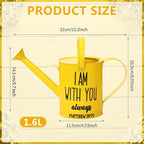 Blueweenly 1. 6l Christian Galvanized Metal Watering Can with Inspirational Bible Verses Small Christian Religious Gardening Can Church Gift for Women for Outdoor House Indoor Plants(Yellow,1.6 L)
