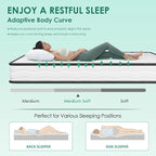 PayLessHere 6 Inch Hybrid Mattress with Innerspring and Foam/Fiberglass Free/Medium Firm Spring Mattress/Full Size Mattress in a Box/CertiPUR-US Certified/Cool Sleep Pressure Relief