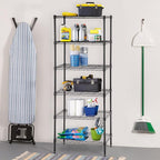 BestOffice Adjustable Wire Shelving Storage Shelves Heavy Duty Shelving Unit for Small Places Kitchen Garage (Black, 13 D x 23 W x 59 H)