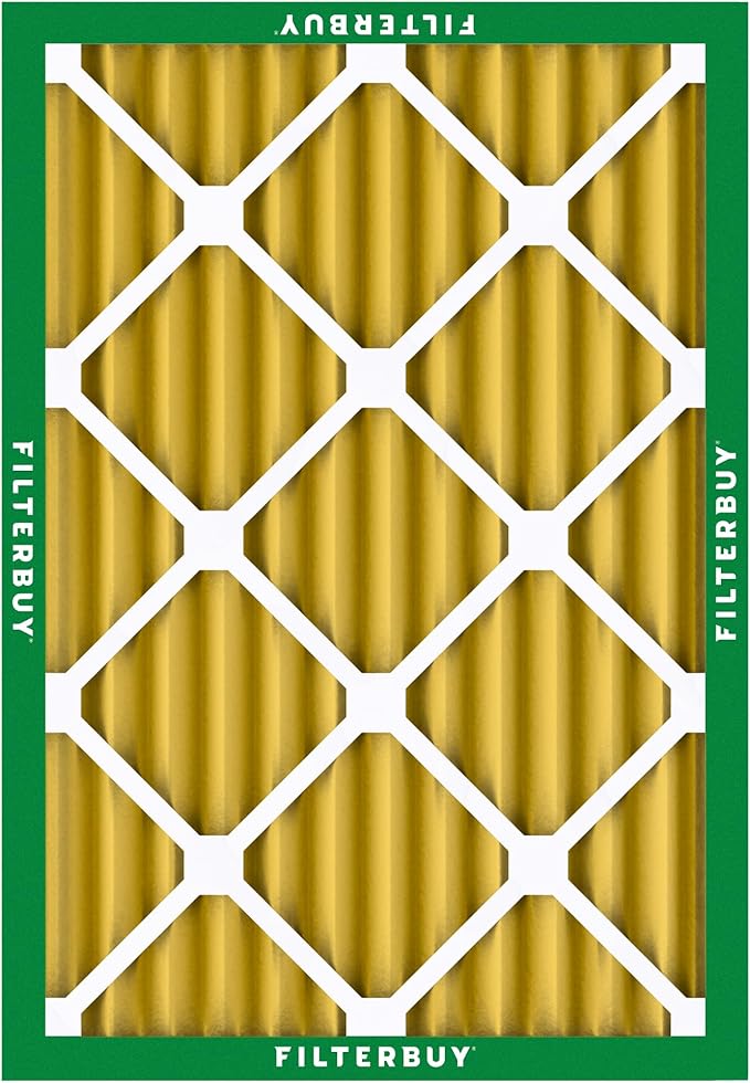 Filterbuy 20x22x2 Air Filter MERV 11 Superior Pet & Allergy Defense (1-Pack), Electrostatic Pleated HVAC AC Furnace Filters Replacement, Made in USA (Actual Size: 19.50 x 21.50 x 1.75)