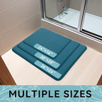 Smiry Memory Foam Bath Mat 47x32, Extra Soft and Absorbent Bathroom Mats, Non Slip Washable Carpet for Floor, Shower and Tub, Peacock Blue