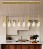 16 Lights Modern Glam Crystal Chandelier for High Ceiling LED Dimmable Pendant Light for Staircase Foyer Enterway Living Room Chandelier Lighting Gold