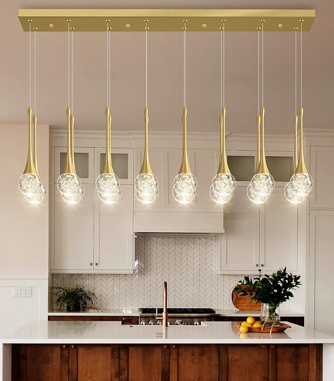 16 Lights Modern Glam Crystal Chandelier for High Ceiling LED Dimmable Pendant Light for Staircase Foyer Enterway Living Room Chandelier Lighting Gold