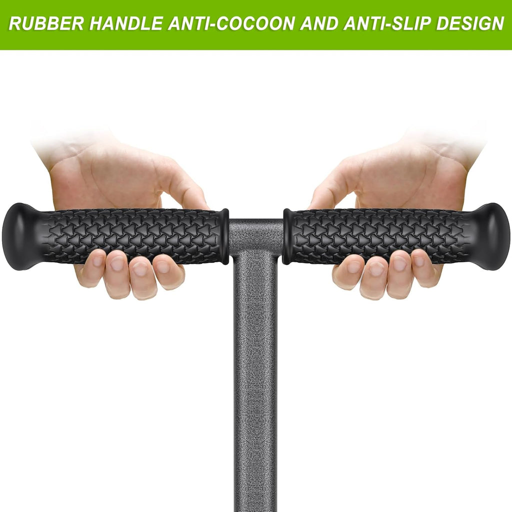 Dolibest Lawn Coring Aerator, Manual Grass Aerating Tool with Stainless Steel Soil Core Storage Tray, 4 Stainless Steel Corer Plug Aerator Tool, Garden Tool & Clean Hand Tool, Improve Lawn Health