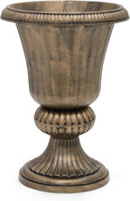 Magshion 20" Urn Planter for Outdoor and Indoor Plants, Large Decorative Front Porch Planter, Vintage Grecian Flower Pot for Patio, Garden & Entryway Décor, Antique Brass
