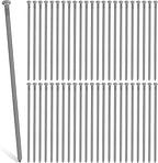 Nuenen 100 Metal Heavy Duty Stakes 12 Inch Landscape Anchoring Spikes Garden Edging Spikes for Artificial Turf Stakes, Paver Edging, Weed Barrier, Timber, Carpentry, Tent, Camping (Black)
