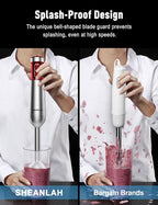 Powerful Immersion Blender handheld, 2025 New Update Hand Blender, Scratch-Resistant Corded Hand Mixer with Heavy-Duty Copper Brushless Motor and Gift Box Red