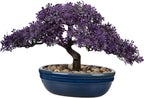 Artificial Bonsai Tree Juniper Faux Plants Indoor Fake Plants Decor with Blue Ceramic Pots for Home Table Office Desk Bathroom Shelf Bedroom Living Room Farmhouse Decorations