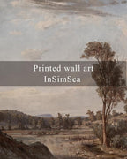 InSimSea Framed Wall Art for Living Room Classical Landscape Canvas Wall Decor Rustic Countryside Scenery Artworks Canvas Print Framed Bathroom Pictures Wall Decorations Farmhouse Office 12x16in