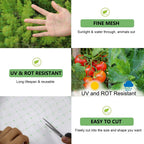 Garden Netting, 7 x 100 FT Bird Netting for Garden Protection, Green Deer Netting for Plants Fruit Trees Vegetables from Birds, Squirrels, Other Animals