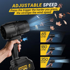Leaf Blower Cordless,Hand Held Blower with 21V*2 Pcs Batteries,300000RPM Turbo Jet Blower,Portable Leaf Blower for Patio Cleaning,Lawn Care, Leaves and Dust
