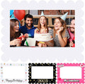32 x 24 Inch Large Blank DIY Photo Booth Props Picture Frame Party Frame DIY Photo Booth Props Selfie for Birthday, Graduation, Christmas Holiday Party(Classic,Scalloped)