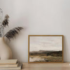 Floating Framed Vintage Canvas Wall Art Decor – Scenic Landscape Paintings Pictures Prints, Nature Countryside Wall Decor for Living Room Bedroom Office and Home Decoration 8x10 inch