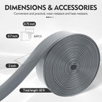 LukLoy 2" Wide 60ft Long Vinyl Straps for Patio Chairs Repair DIY + 60 Rivets, Replacement Straps for Lawn Chairs Patio Garden Balcony Outdoor Lounge Dining Furniture Repair, Grey